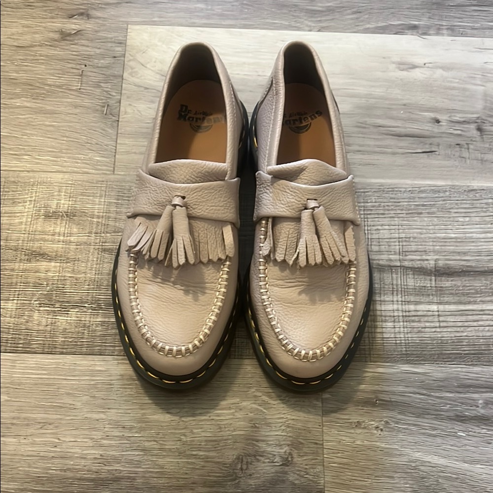Dr. Martens Light Beige Tassel Loafers